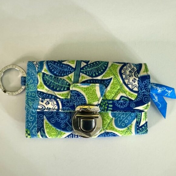 NWOT VERA BRADLEY Quick Swipe ID Case Wallet Key Ring 12425-122 Doodle Daisy B7 - Picture 2 of 6